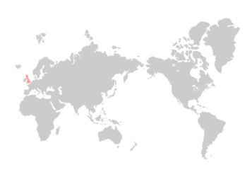 世界地図（イギリス）