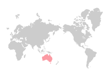 世界地図（オーストラリア）