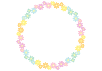 花の円形フレーム