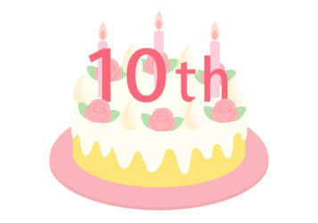 10周年記念ロゴ（ケーキ）