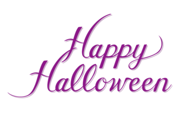 「Happy Halloween」のカリグラフィー文字