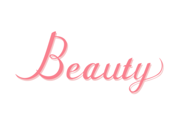 「Beauty」のカリグラフィー文字