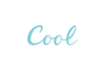 「Cool」のカリグラフィー文字
