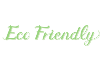 「Eco-Friendly」のカリグラフィー文字