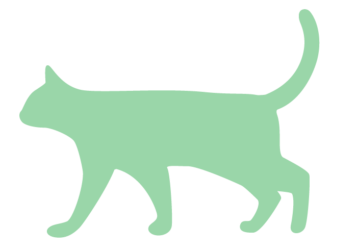 ネコ（猫）のシルエット形状枠