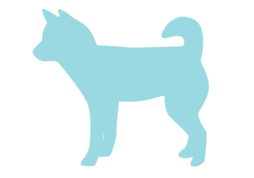 イヌ（犬）のシルエット形状枠