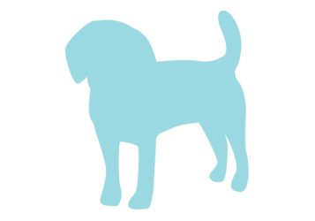 イヌ（犬）のシルエット形状枠