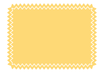 ギザギザ枠（オレンジ色の長方形）