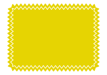 ギザギザ枠（金色の長方形）