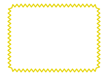 ギザギザ枠（金色の長方形）