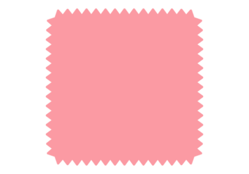 ギザギザ枠（ピンク色の正方形）
