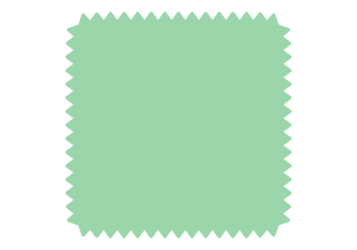 ギザギザ枠（黄緑色の正方形）