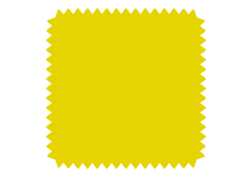 ギザギザ枠（金色の正方形）
