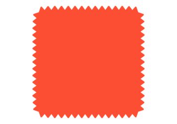 ギザギザ枠（赤色の正方形）