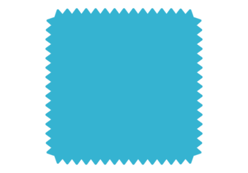 ギザギザ枠（青色の正方形）