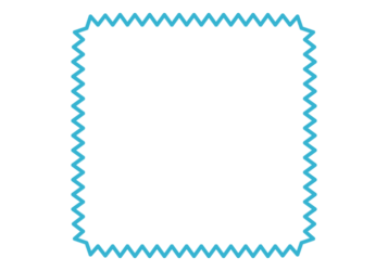 ギザギザ枠（青色の正方形）