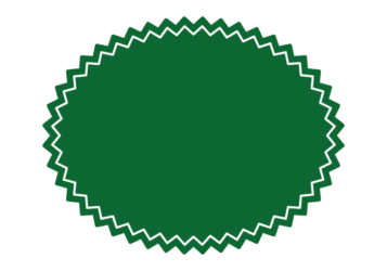 ギザギザ枠（深緑色の楕円形）