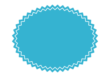ギザギザ枠（青色の楕円形）