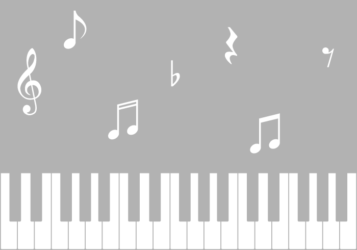 音楽背景（ピアノの鍵盤）
