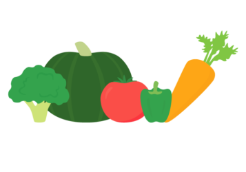 緑黄色野菜の飾り罫線