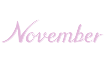 「11月（November）」のカリグラフィー文字