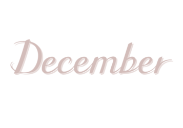 「12月（December）」のカリグラフィー文字