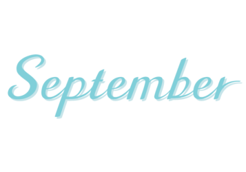 「9月（September）」のカリグラフィー文字