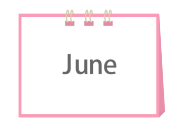 「6月（June）」のカレンダー型文字