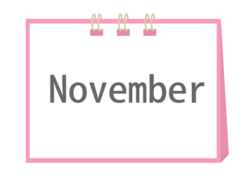 「11月（November）」のカレンダー型文字