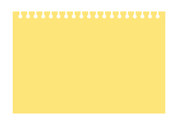 ノートの切れ端枠（黄色）