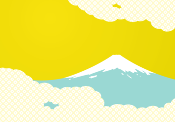 富士山背景（雲文様）