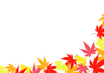 秋の紅葉の下部装飾フレーム