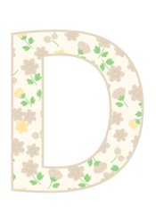アルファベット「D」