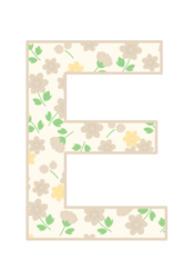 アルファベット「E」