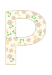 アルファベット「P」