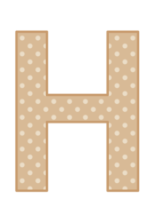 アルファベット「H」