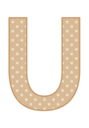 アルファベット「U」