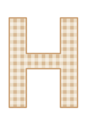 アルファベット「H」