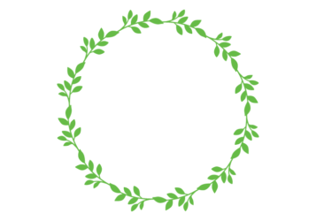 葉の円形フレーム（緑色）