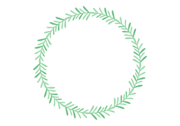 葉の円形フレーム