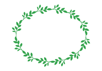 葉の円形フレーム（緑色）