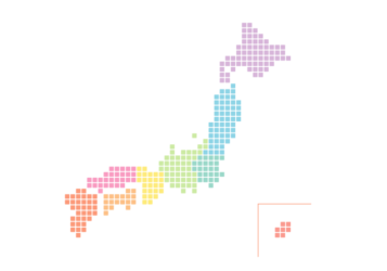 日本地図（ドット地図）