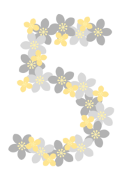 飾り数字「5」