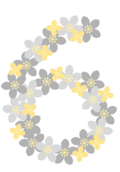 飾り数字「6」