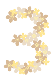 飾り数字「3」