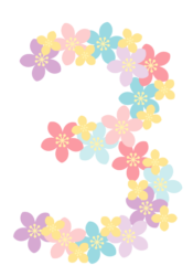飾り数字「3」