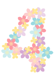飾り数字「4」