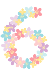 飾り数字「6」