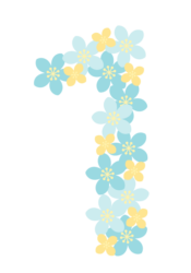 飾り数字「1」