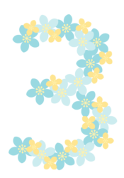飾り数字「3」
